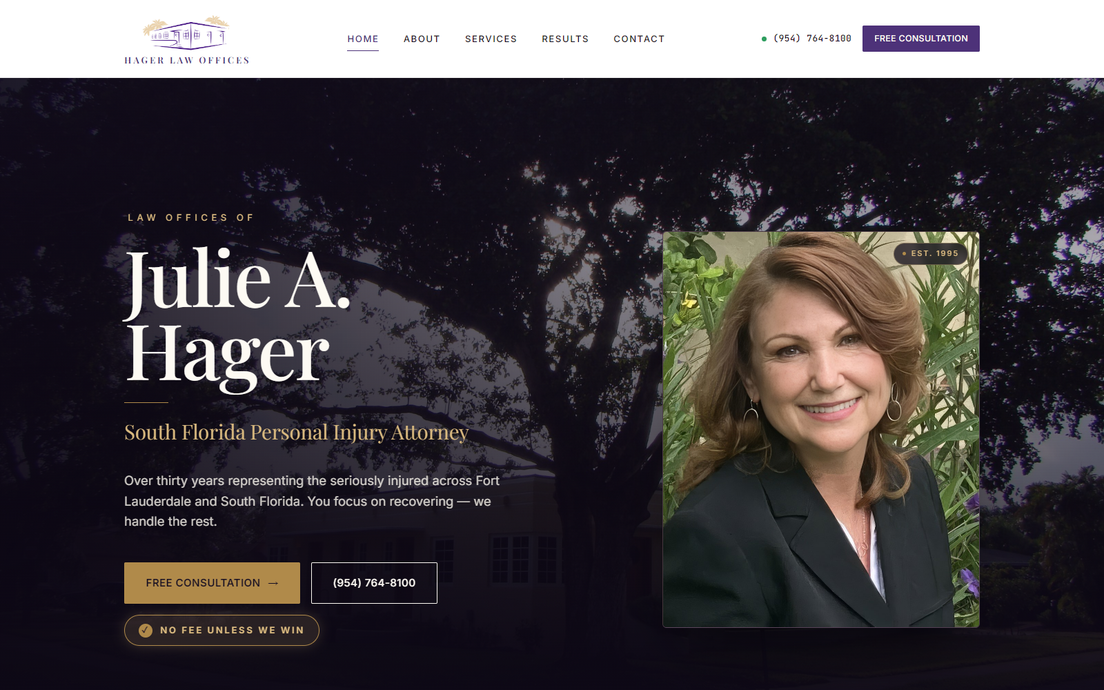 Hager Law Offices — site preview